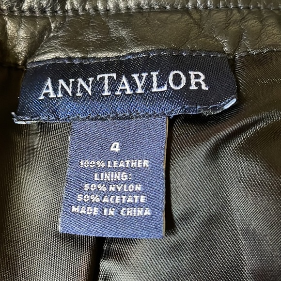 Ann Taylor Black Leather Pants - Picture 4 of 6